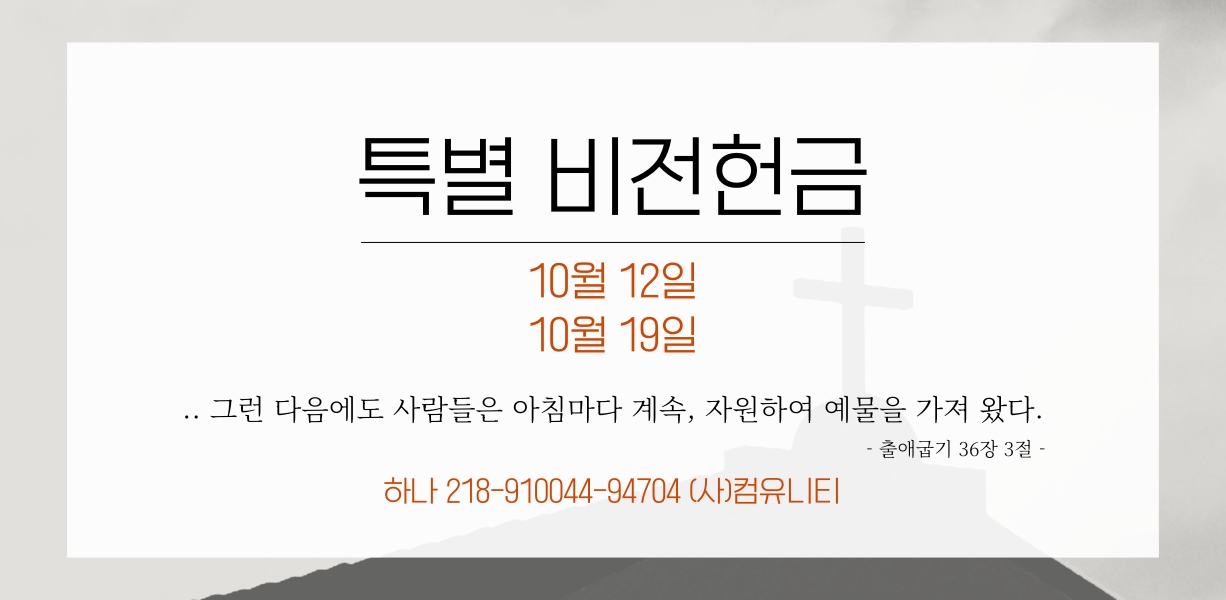 특별비전헌금